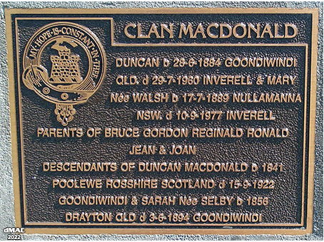 Clan MacDonald plaque